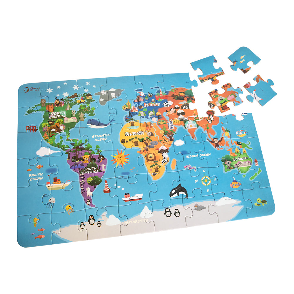 Classic World 48pc World Map Jigsaw Puzzle