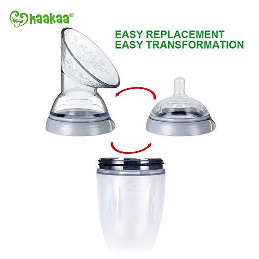 Haakaa Generation 3 Silicone Breast Pump & Bottle Pack