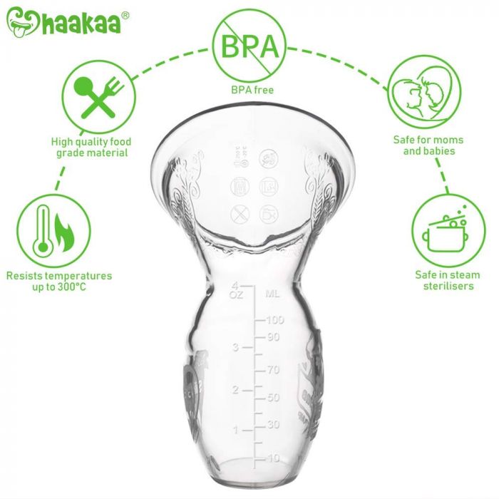 Haakaa Gen 2 Silicone Manual Breast Pump With Suction Base and Cap Set - 100ml